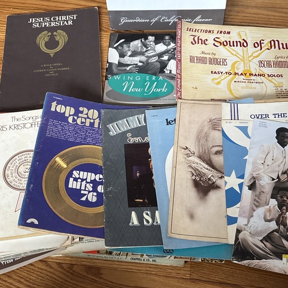 Lot 45 Sheet Music Pieces Piano vocal Contempory Pop Movies Broadway Must See